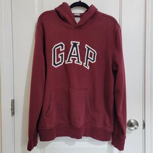 GAP Vintage Soft Gap Arch Logo Hoodie Shiraz Wine Red L